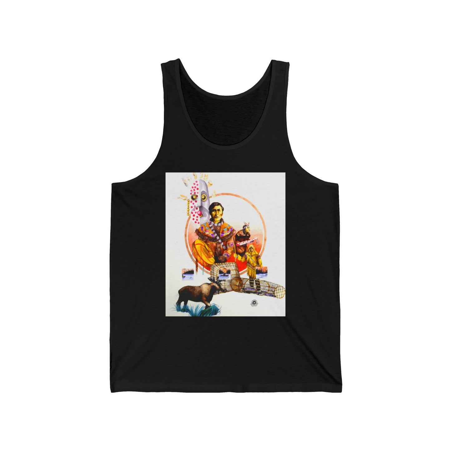 Athapaskan Tank Top — Western Cowgirl Art Tank with Arrow Back Design