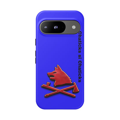 Pawnee Phone Case — Blue 'Chaticks si Chaticks' Wolf Logo Tough Case