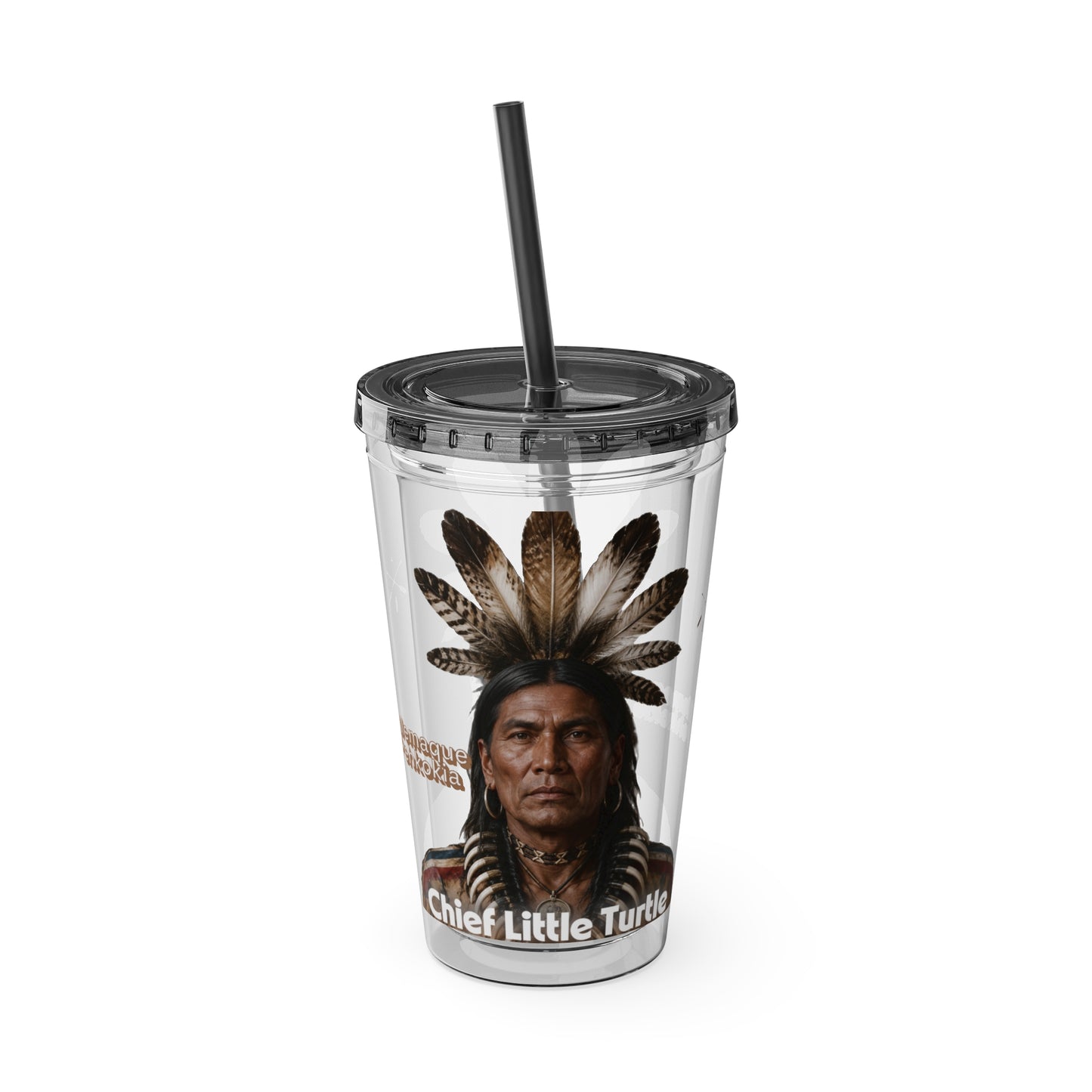 Miami Chief Little Turtle Sunsplash 16oz Tumbler with Straw