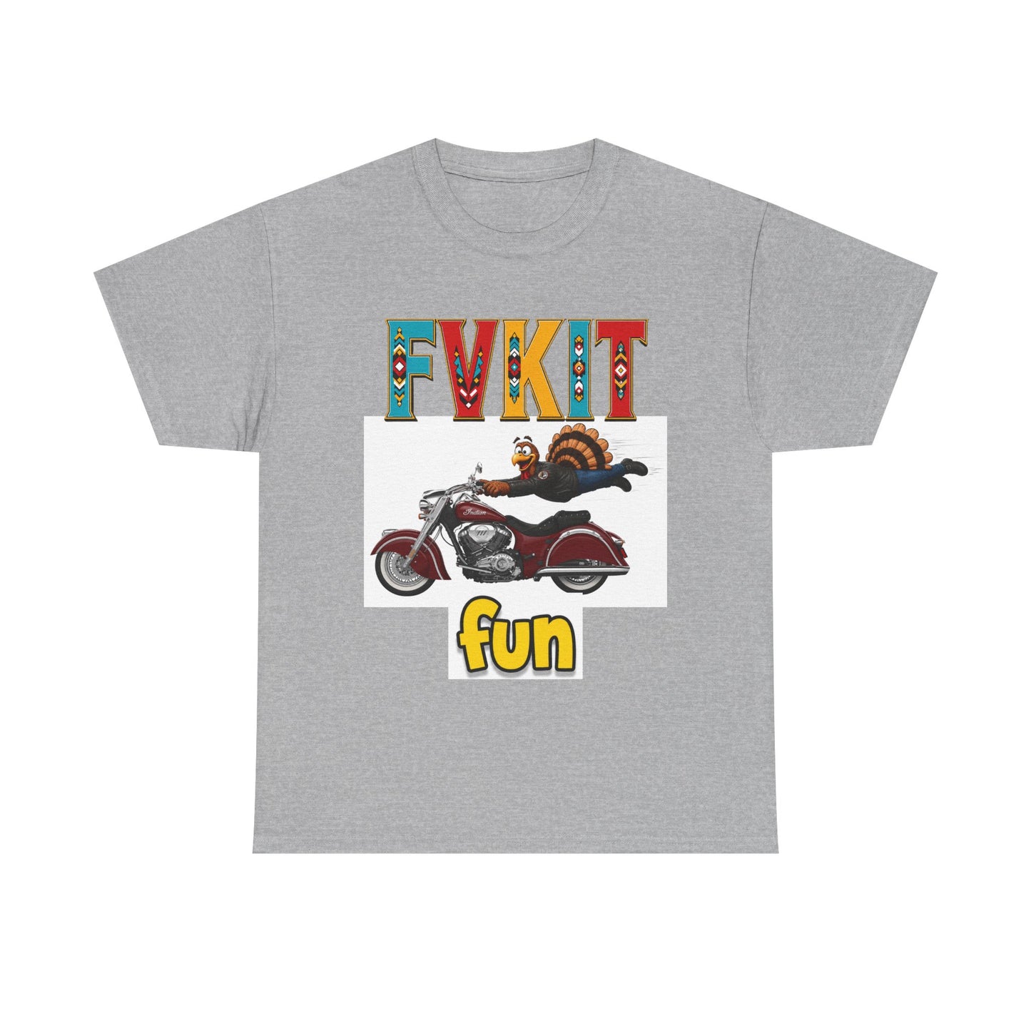 Turkey Motorcycle  Graphic Tee — Retro Rider Humor T-Shirt