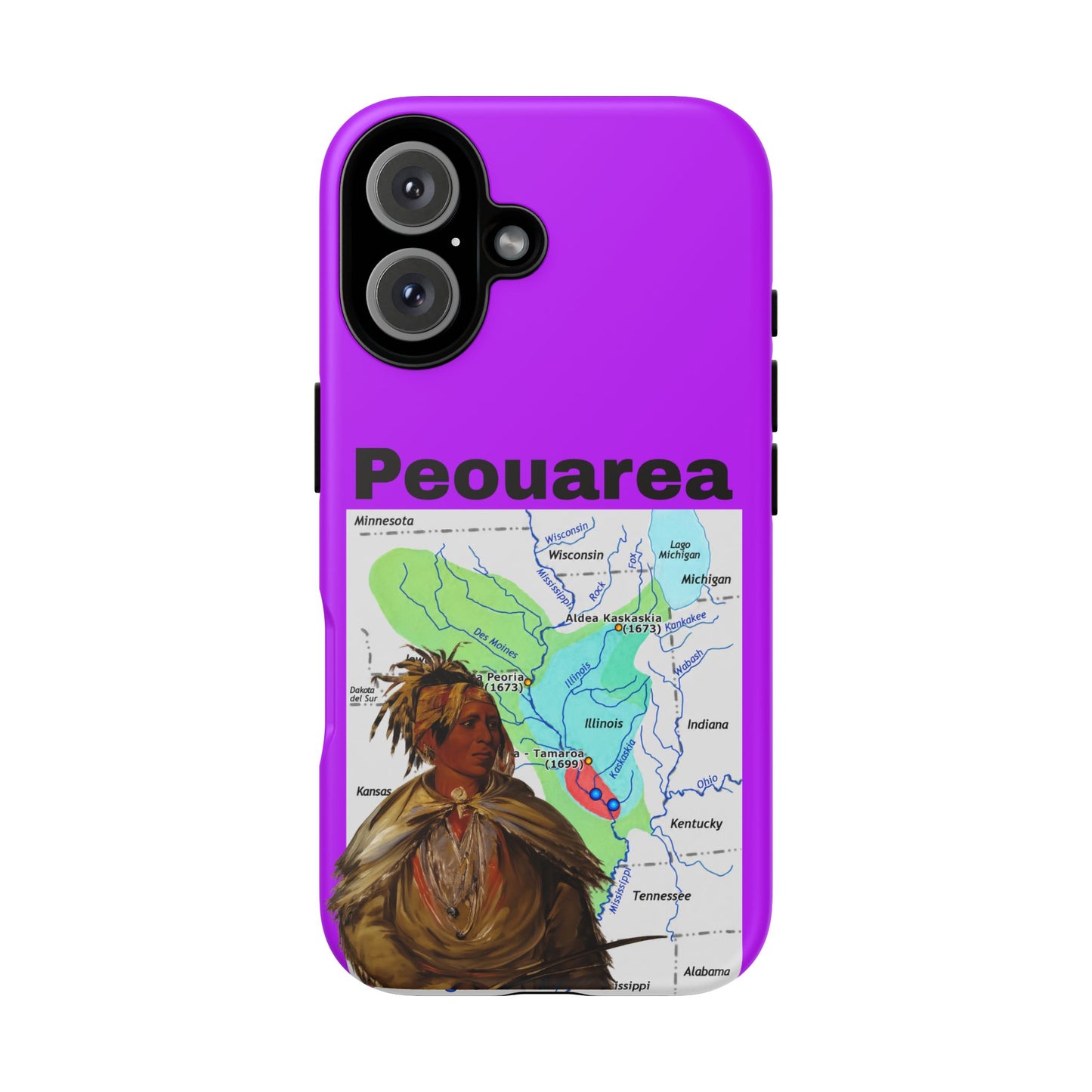 Peoria Phone Case — 'Peouarea' Dreamcatcher Shield Design