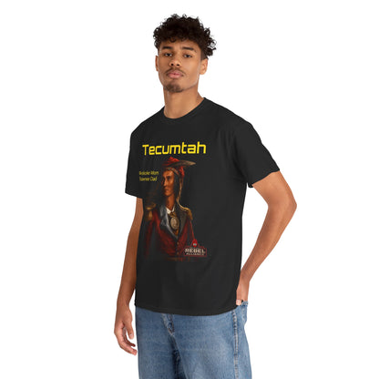 Tecumtah Native American Portrait T‑Shirt — Mvskoke Mom/Shawnee Dad Heritage Tee