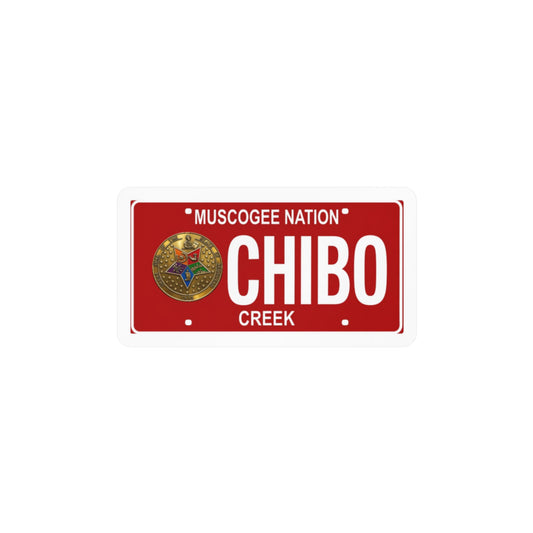 Chibo Creek Muscogee Nation License Plate Sticker — Kiss-Cut Vinyl Decal