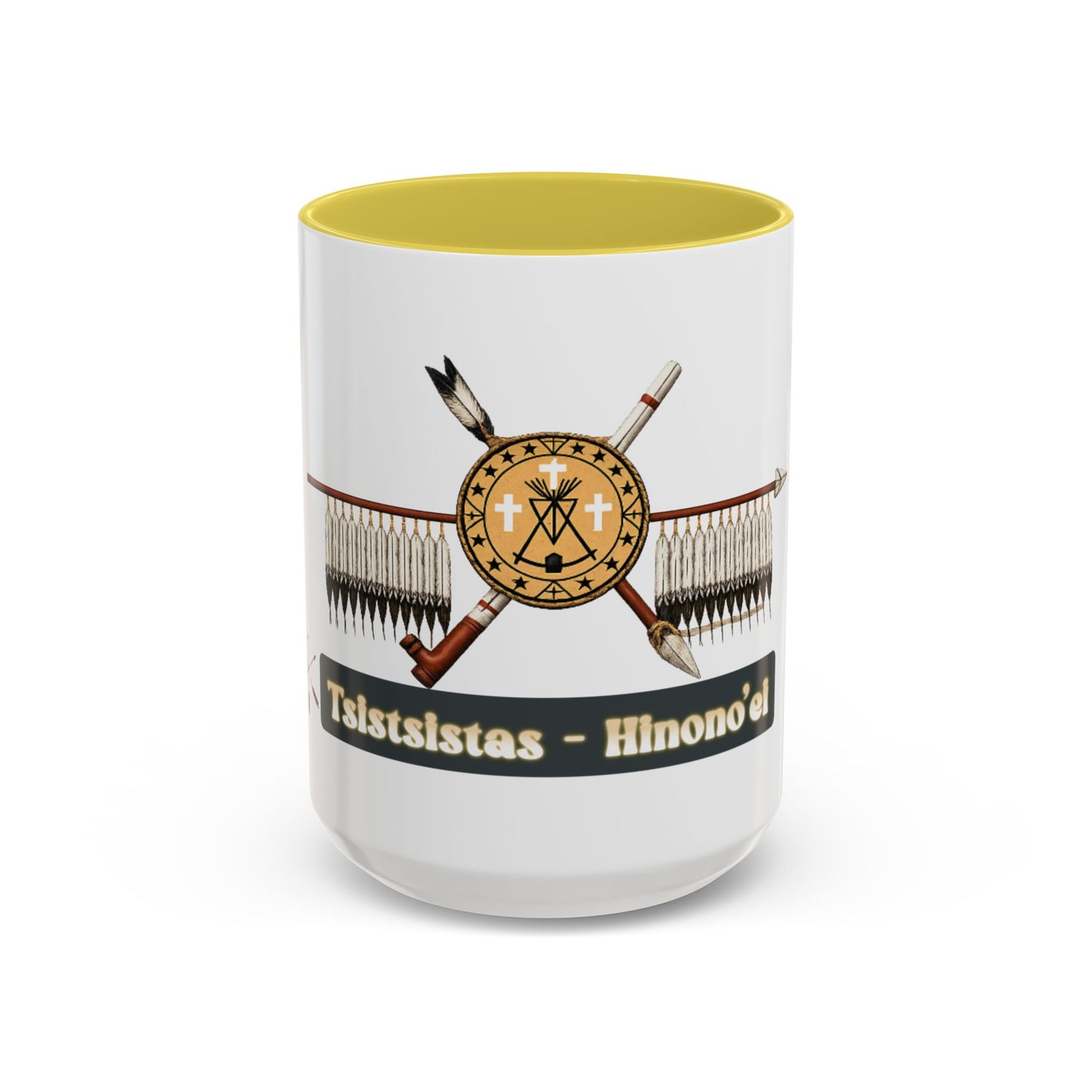Cheyenne Arapaho Native Heritage Shield Coffee Mug – 'Tsistsistas / Hinono’ei' 11oz & 15oz