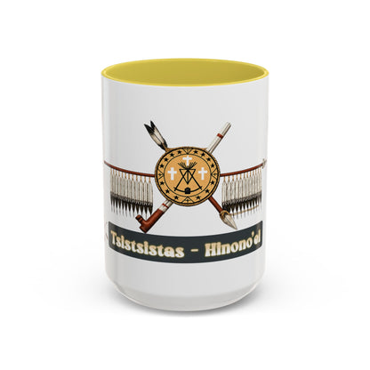 Cheyenne Arapaho Native Heritage Shield Coffee Mug – 'Tsistsistas / Hinono’ei' 11oz & 15oz
