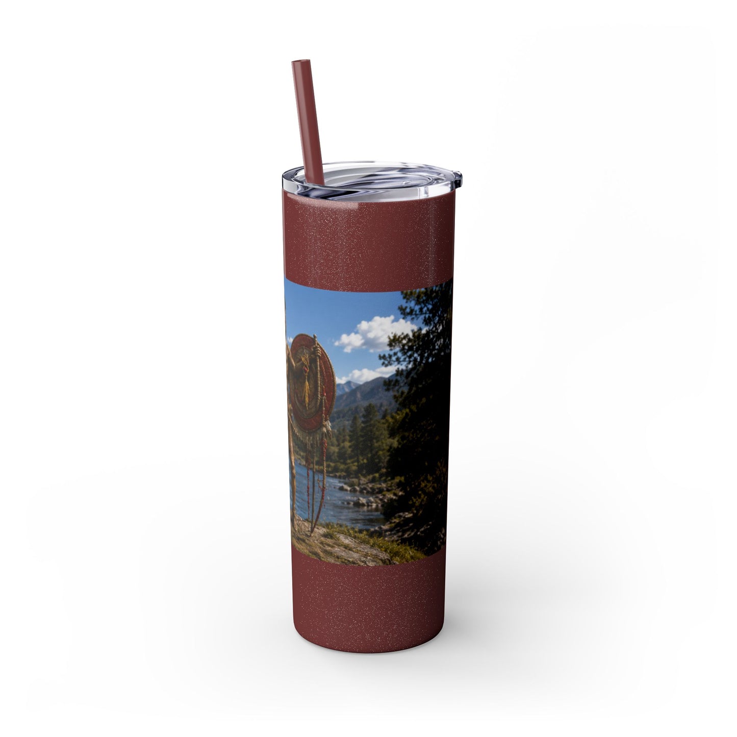 Chickasaw Skinny Tumbler with Straw, 20oz