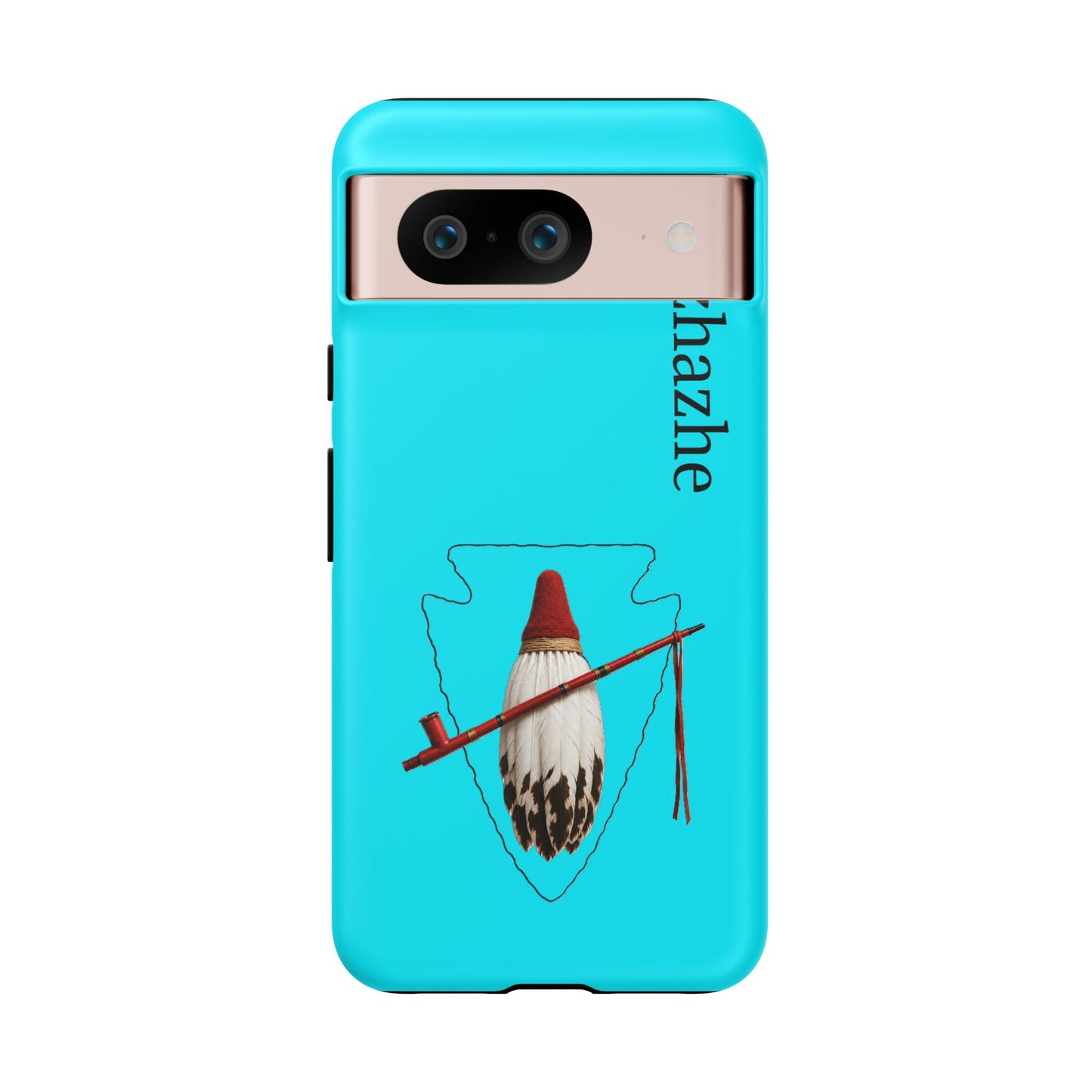 Osage Phone Case — Wazhahze Tribal Shield Design (Native Feather & Tomahawk)