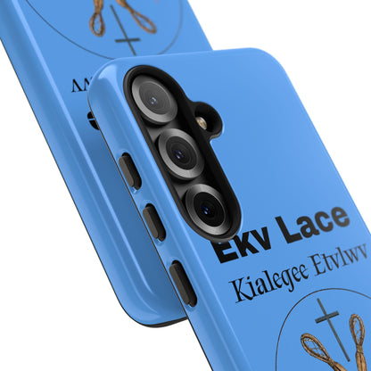 Kialegee Protective Phone Case — Custom 'Ekv Lace' Cross & Campfire Design