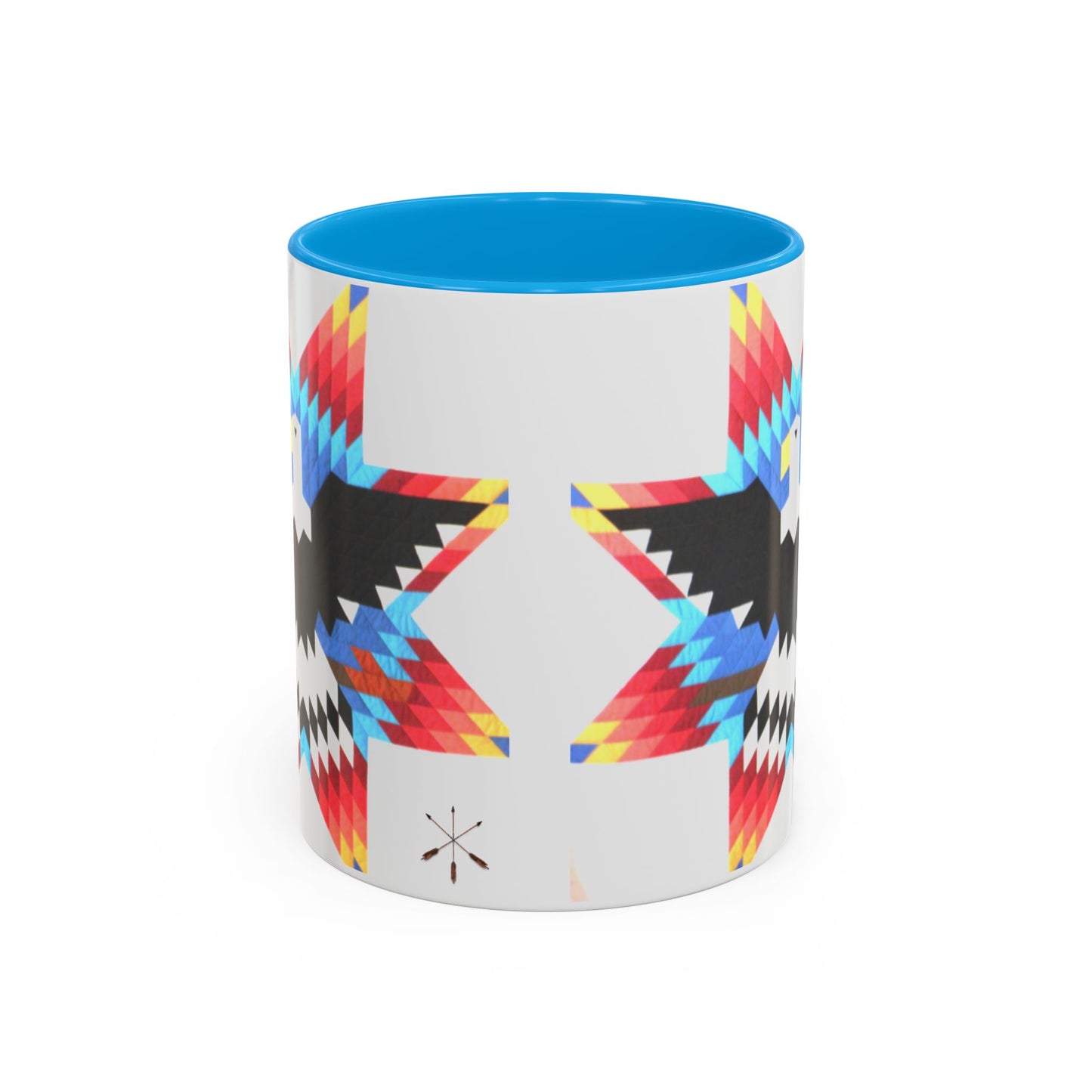 Onci  Eagle Star Ceramic Mug — Colorful Geometric Native-Inspired Coffee Cup (11oz, 15oz)