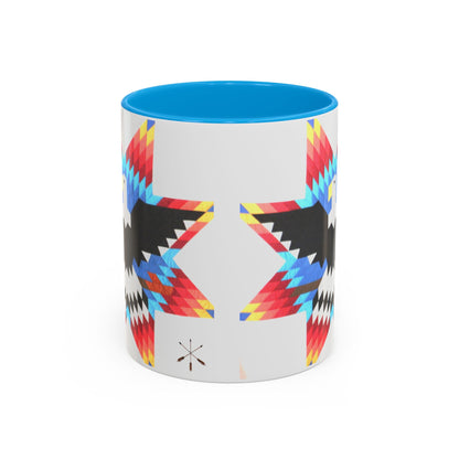 Onci  Eagle Star Ceramic Mug — Colorful Geometric Native-Inspired Coffee Cup (11oz, 15oz)