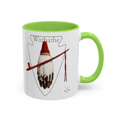 Osage Wazhazhe Tribal Feather Mug (11oz & 15oz) — Native-Inspired Coffee Cup