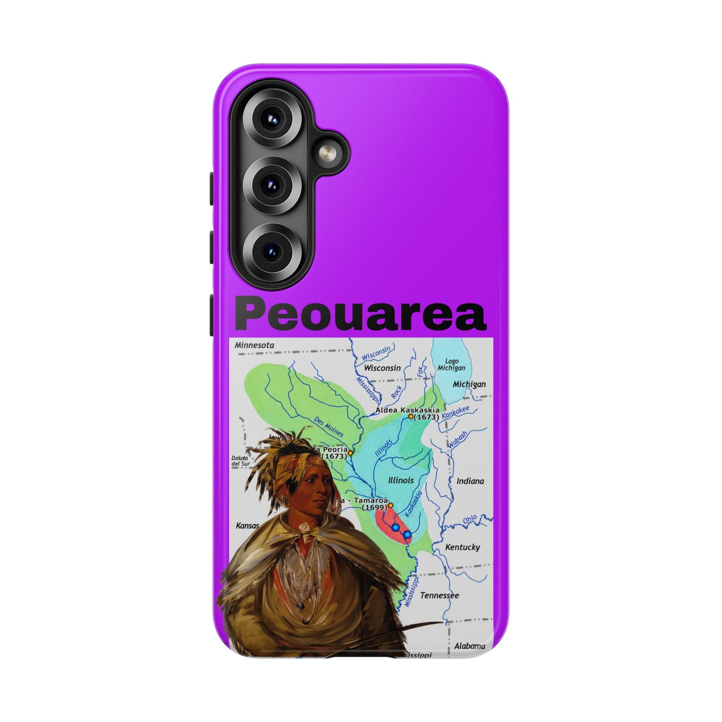 Peoria Phone Case — 'Peouarea' Dreamcatcher Shield Design