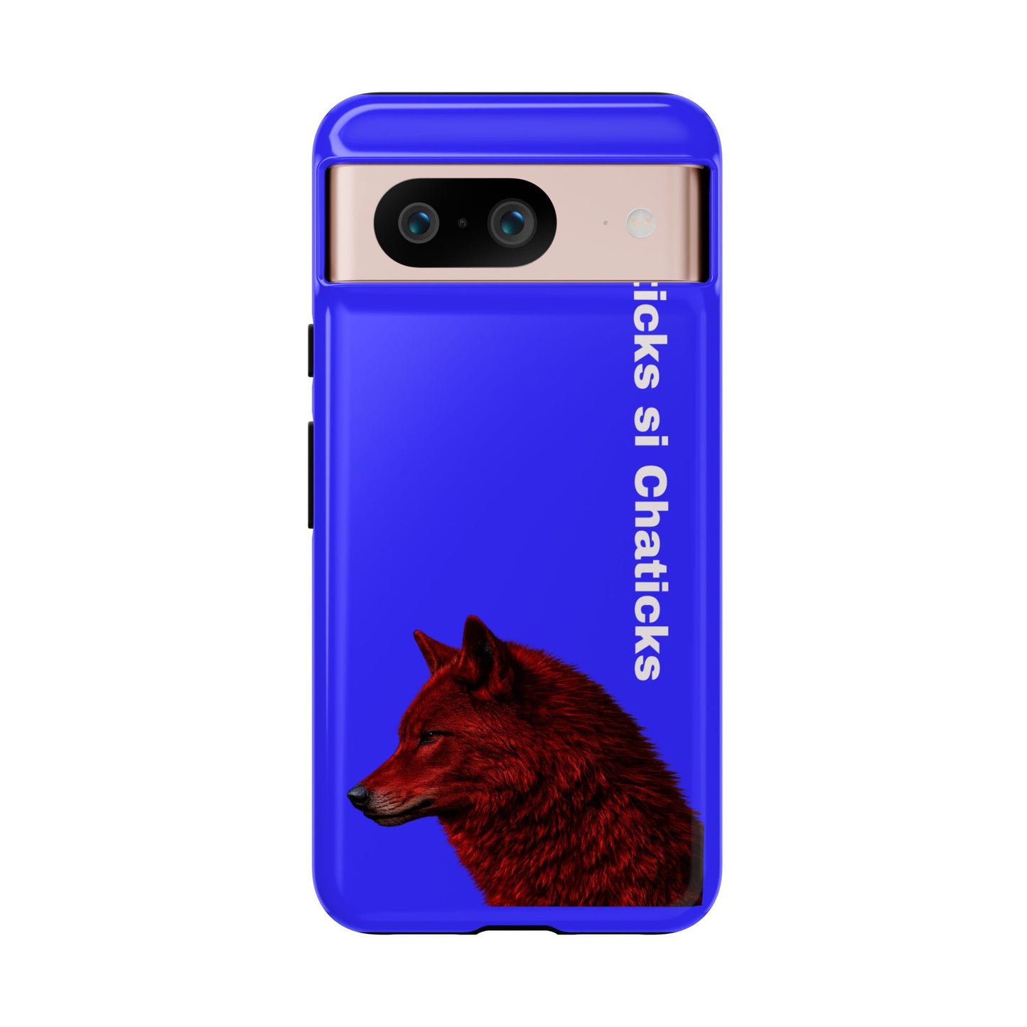 Pawnee Phone Case — Blue 'Chaticks si Chaticks' Wolf Logo Tough Case