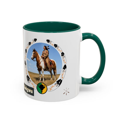 Kiowa Native Horse Photo Mug — Western Indigenous Pride Coffee Cup (11oz/15oz)