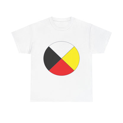 Native Medicine Wheel Tee — Four Directions Circle Design T-Shirt