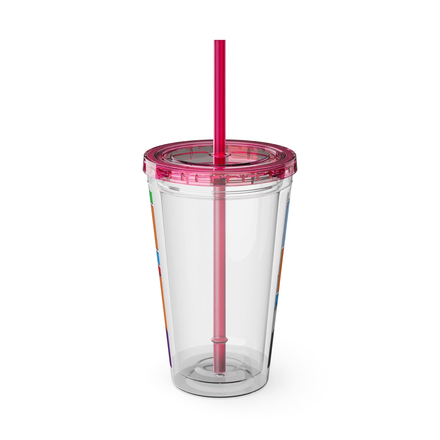 Sunsplash 16oz Tumbler with Straw — 'Half-Pint Illegally on Osage Rez' Graphic