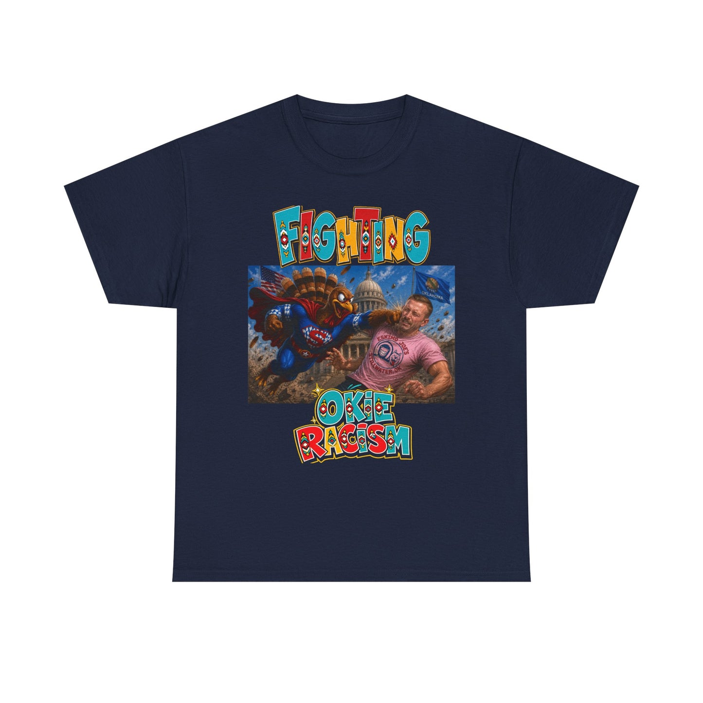 Turkey Fighting Racism Graphic Tee — Bold Retro Photo Design