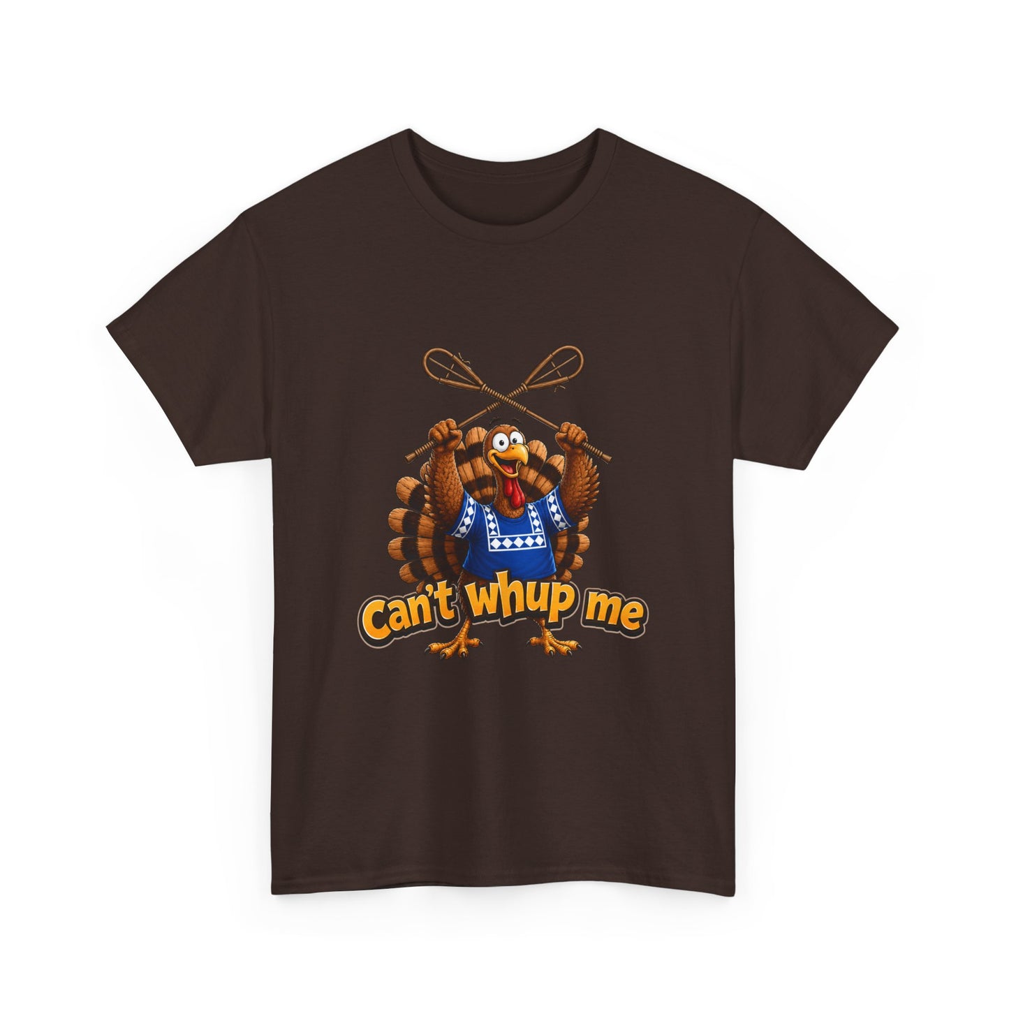 Turkey Mascot Tee — 'Can't Whup Me' Funny Thanksgiving T‑Shirt