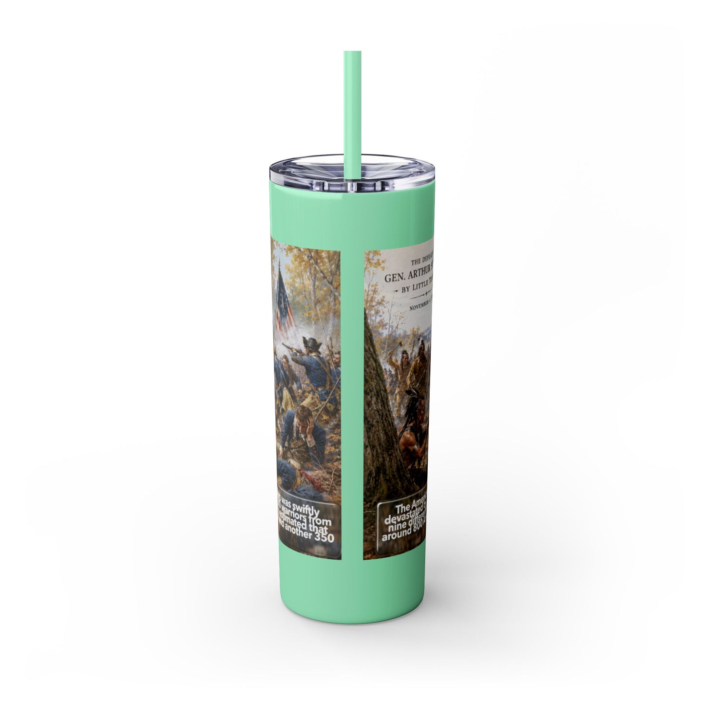 Miami Tribe Historical Skinny Tumbler 20oz — Native American Heritage Travel Cup