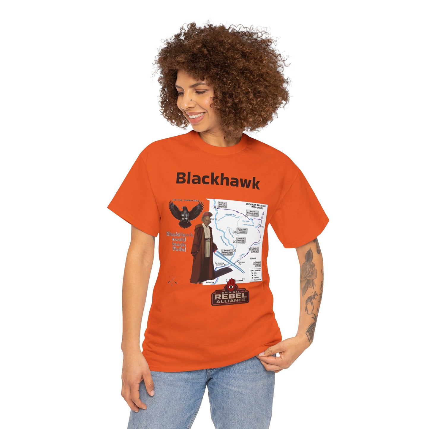 Blackhawk Rebel Trail Vintage Map Graphic T-Shirt