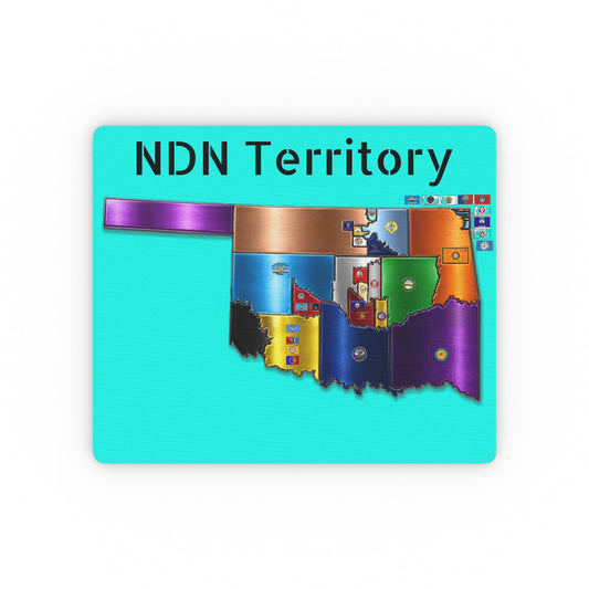 NDN Territory Mouse Pad — Colorful Oklahoma Tribal Map Desk Mat