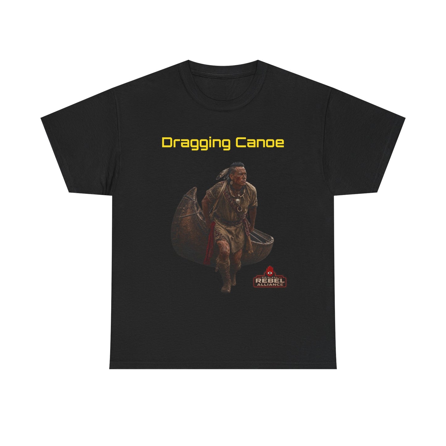 Dragging Canoe Canoe Warrior T-Shirt — Native American Historical Tribute Tee