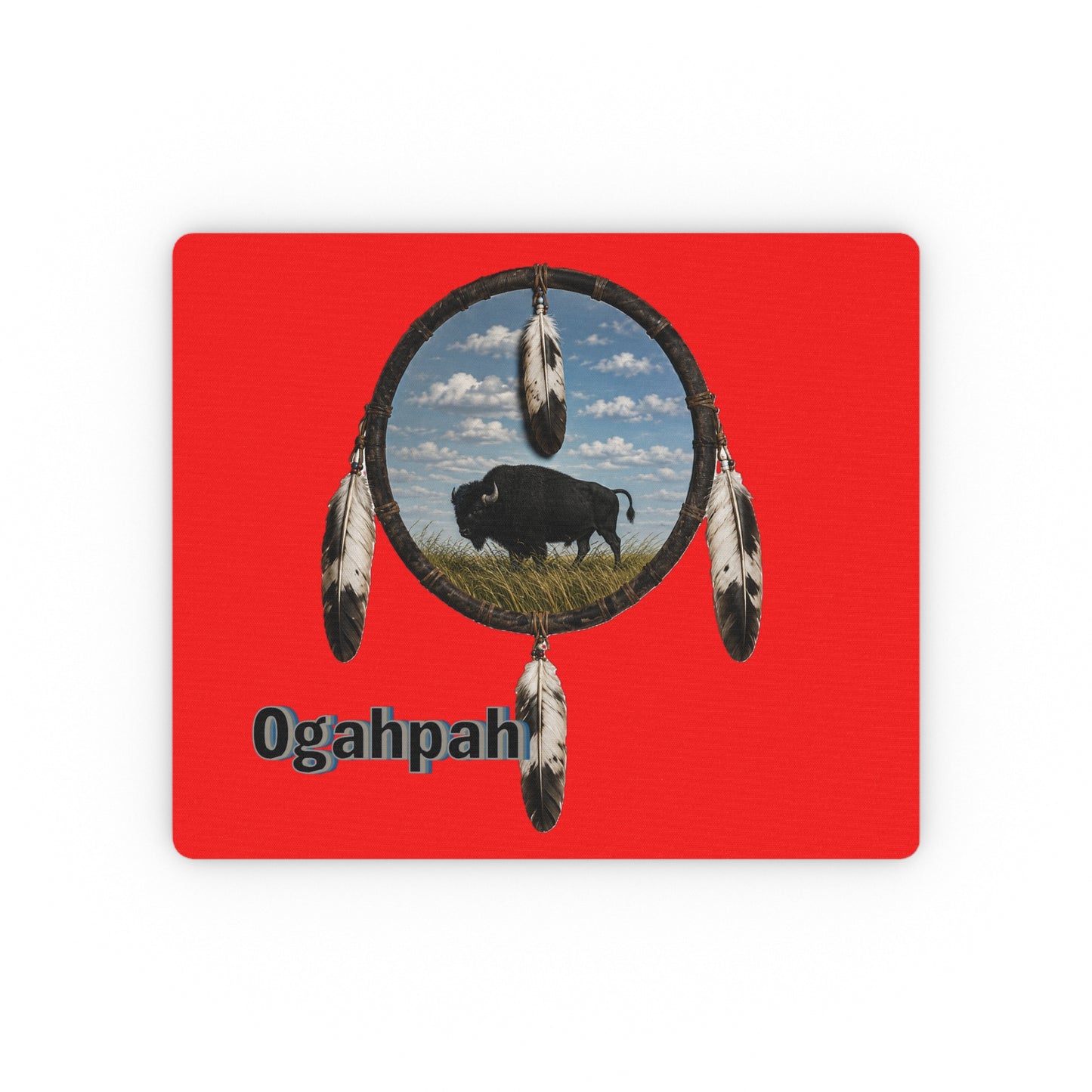 Quapaw Buffalo Mouse Pad — "Ogahpah" Native Spirit Desk Mat