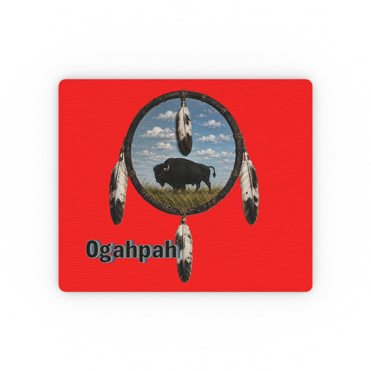Quapaw Buffalo Mouse Pad — "Ogahpah" Native Spirit Desk Mat