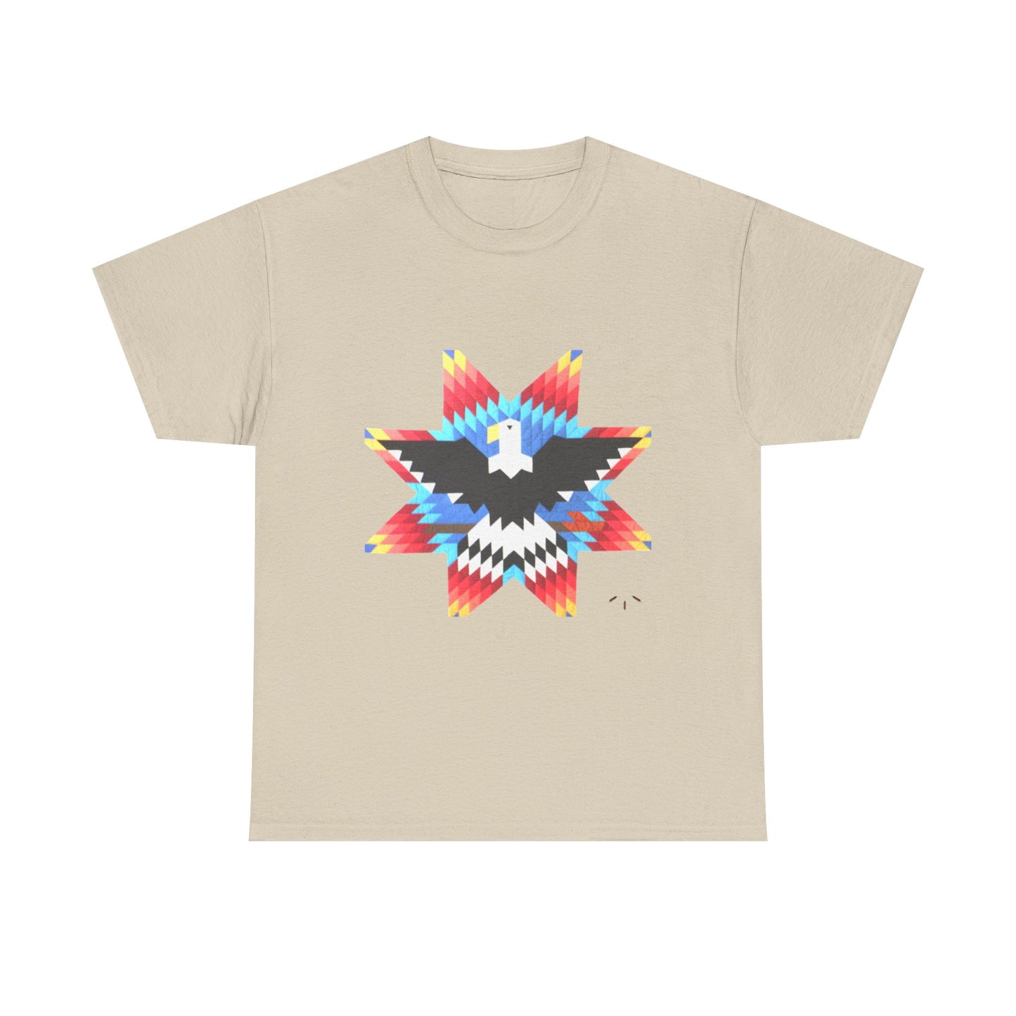 T-Shirt — Colorful Native Star Eagle Graphic Tee (Front Eagle Star, Back Crossed Arrows)