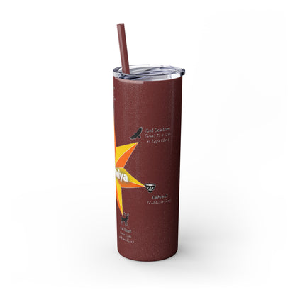 Cherokee 20oz Skinny Tumbler - Aniyunwiya Star Design with Straw
