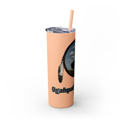 Quapaw Buffalo Skinny Tumbler 20oz — Ogahpahka Design