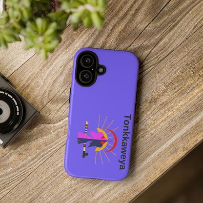 Tonkawa Phone Case — Tonkkaweya Sunrise Design (Protective Purple Hard Shell)