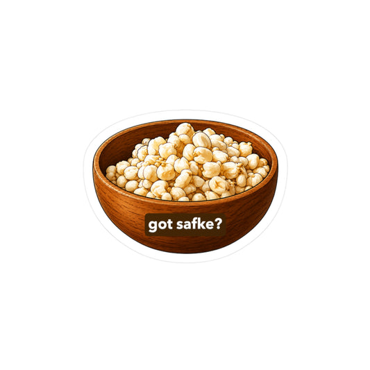 Got Safke — "got safke?" Popcorn Bowl Sticker