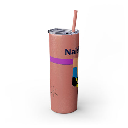 Apache 20oz Skinny Tumbler with Straw — Colorful Retro Design "Naishade"