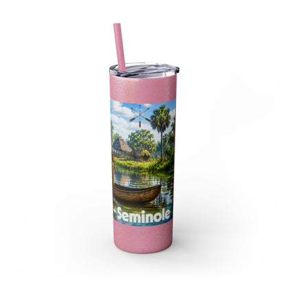 Seminole Skinny Tumbler with Straw, 20oz