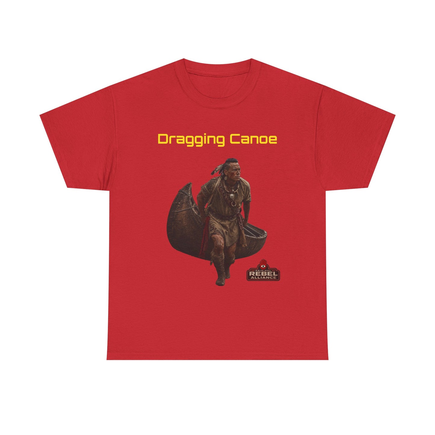 Dragging Canoe Canoe Warrior T-Shirt — Native American Historical Tribute Tee