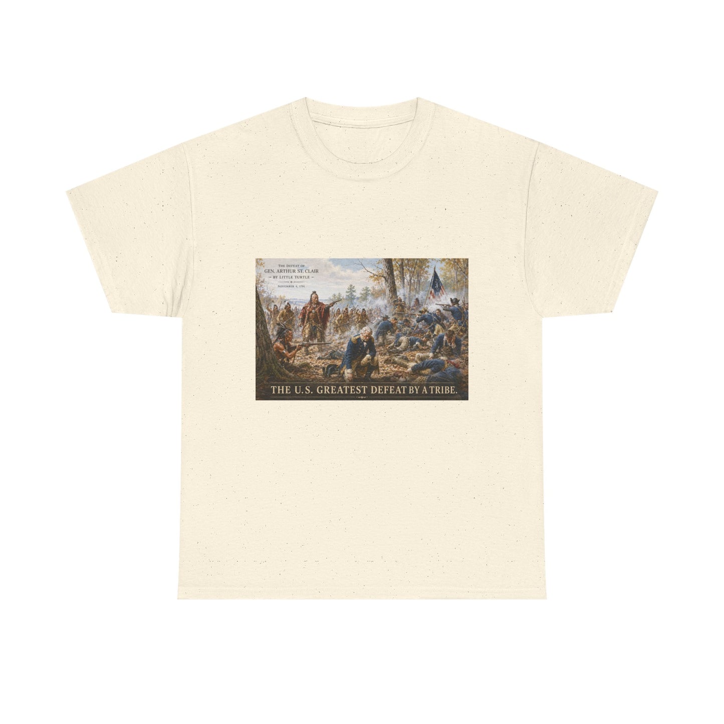 Chief Little Turtle Historical Battle Tee — "The U.S. Greatest Defeat by a Tribe" Cotton T-Shirt
