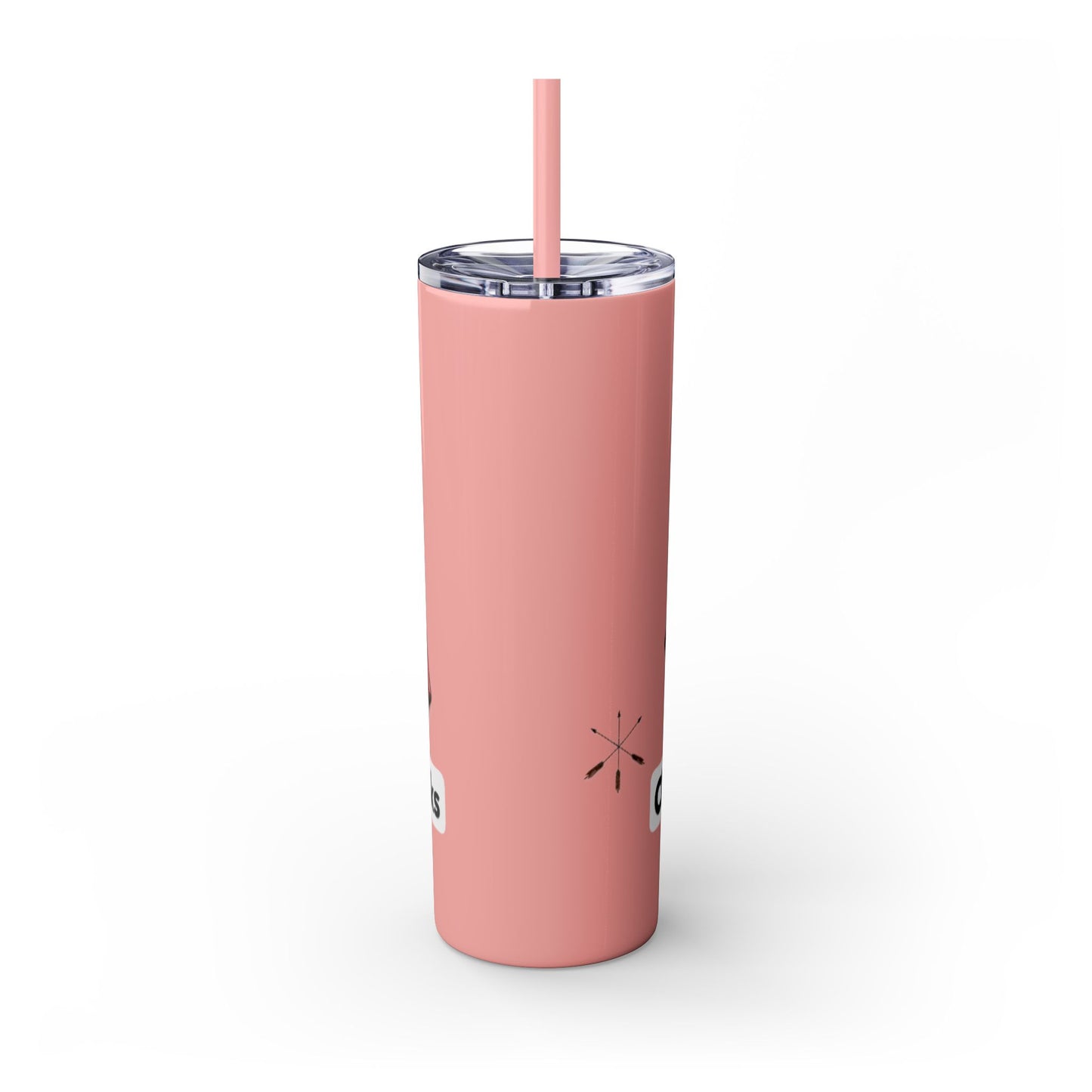 Pawnee Skinny Tumbler — Red Wolf Logo 20oz Insulated Tumbler with Straw