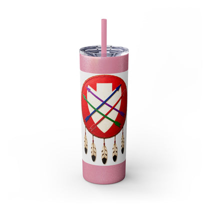 Peoria 20oz Skinny Tumbler with Dreamcatcher Shield Design