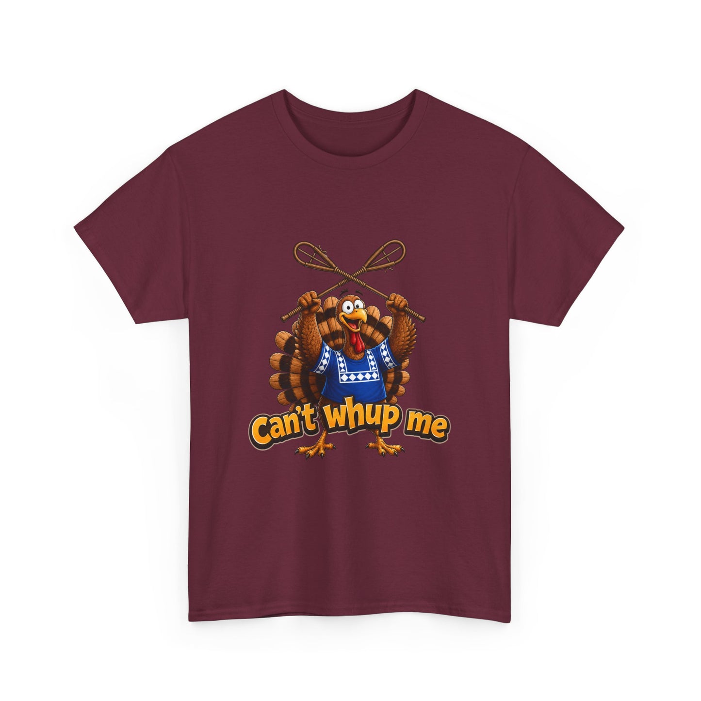 Turkey Mascot Tee — 'Can't Whup Me' Funny Thanksgiving T‑Shirt