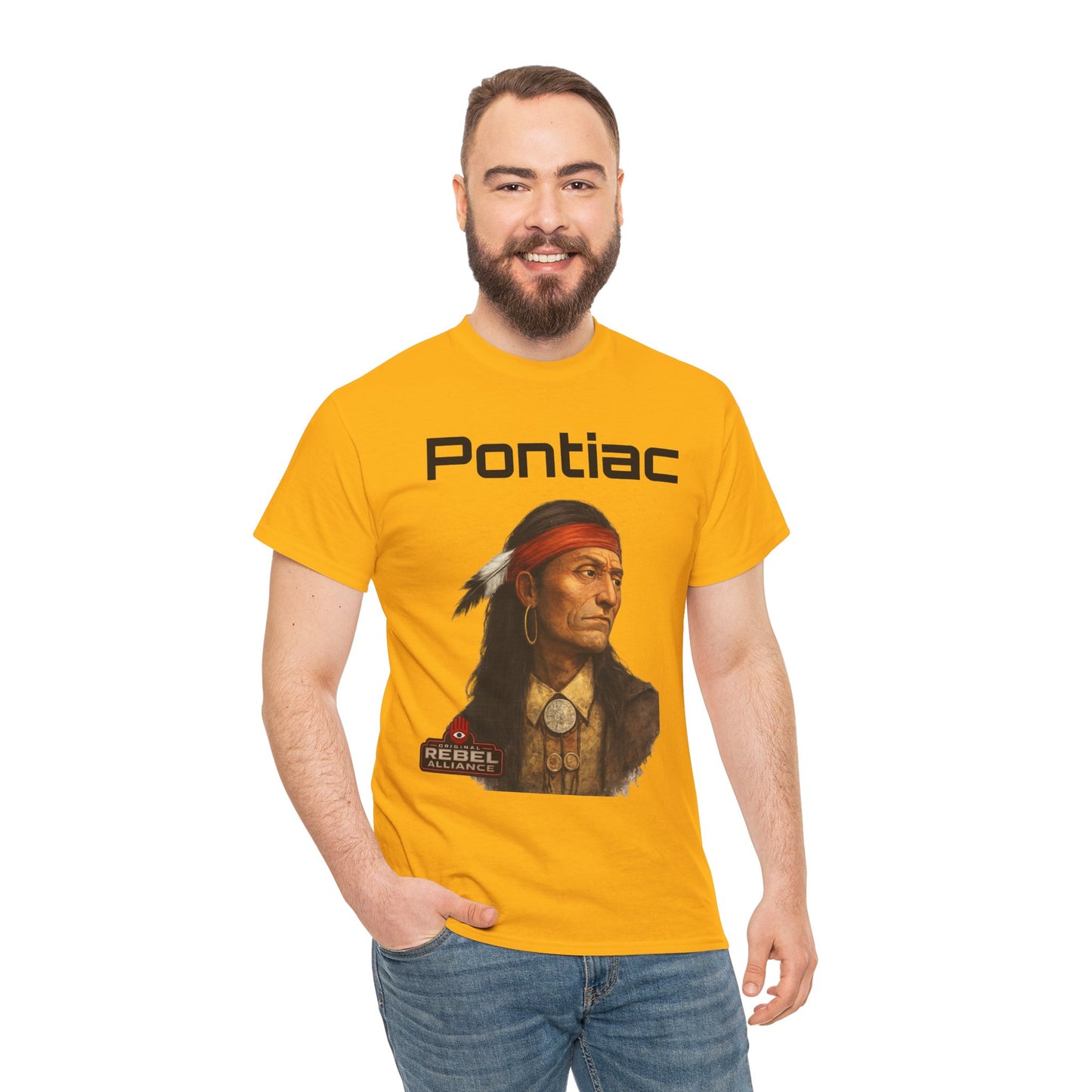 Pontiac Portrait T‑Shirt — Native Chief Graphic Tee