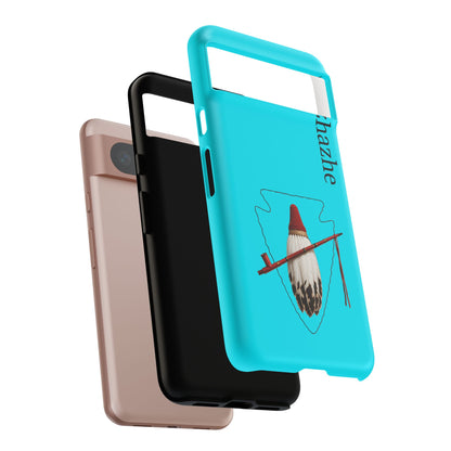 Osage Phone Case — Wazhahze Tribal Shield Design (Native Feather & Tomahawk)