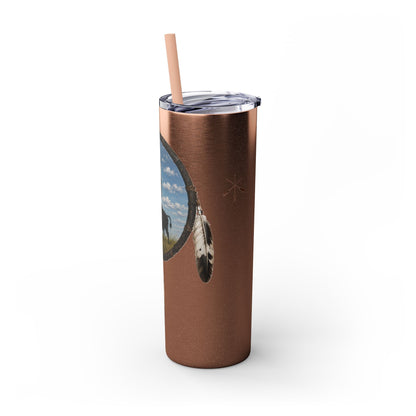 Quapaw Buffalo Skinny Tumbler 20oz — Ogahpahka Design