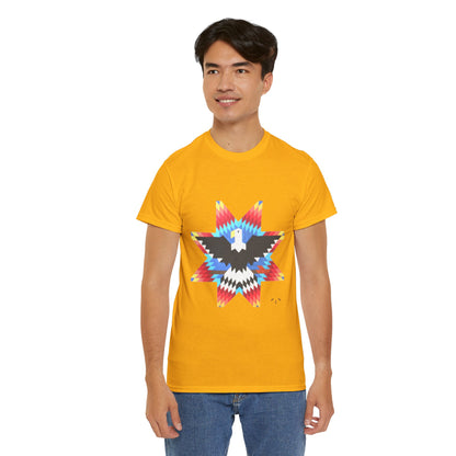 T-Shirt — Colorful Native Star Eagle Graphic Tee (Front Eagle Star, Back Crossed Arrows)