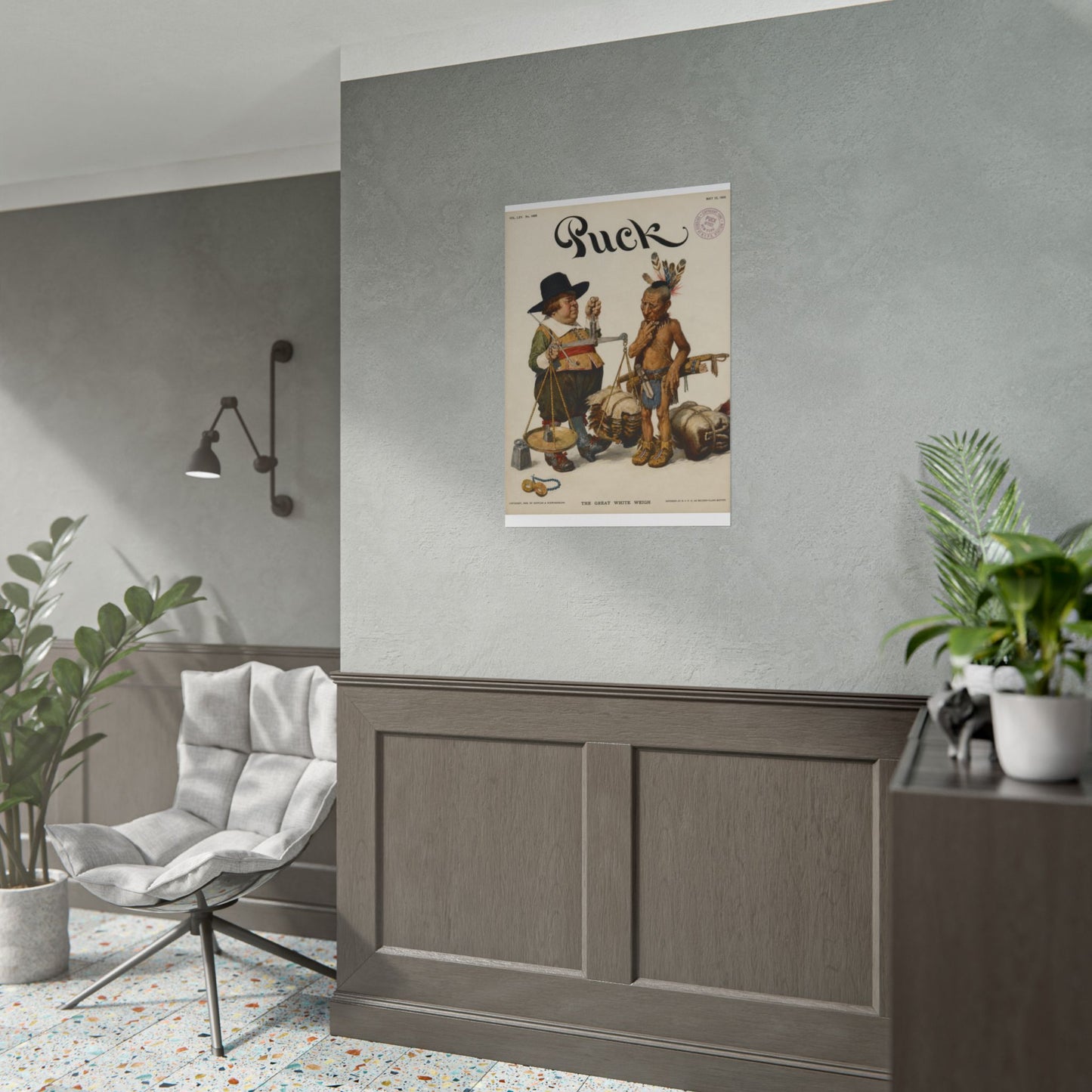 Puck Magazine Cover Rolled Poster - "The Great White Hopes"