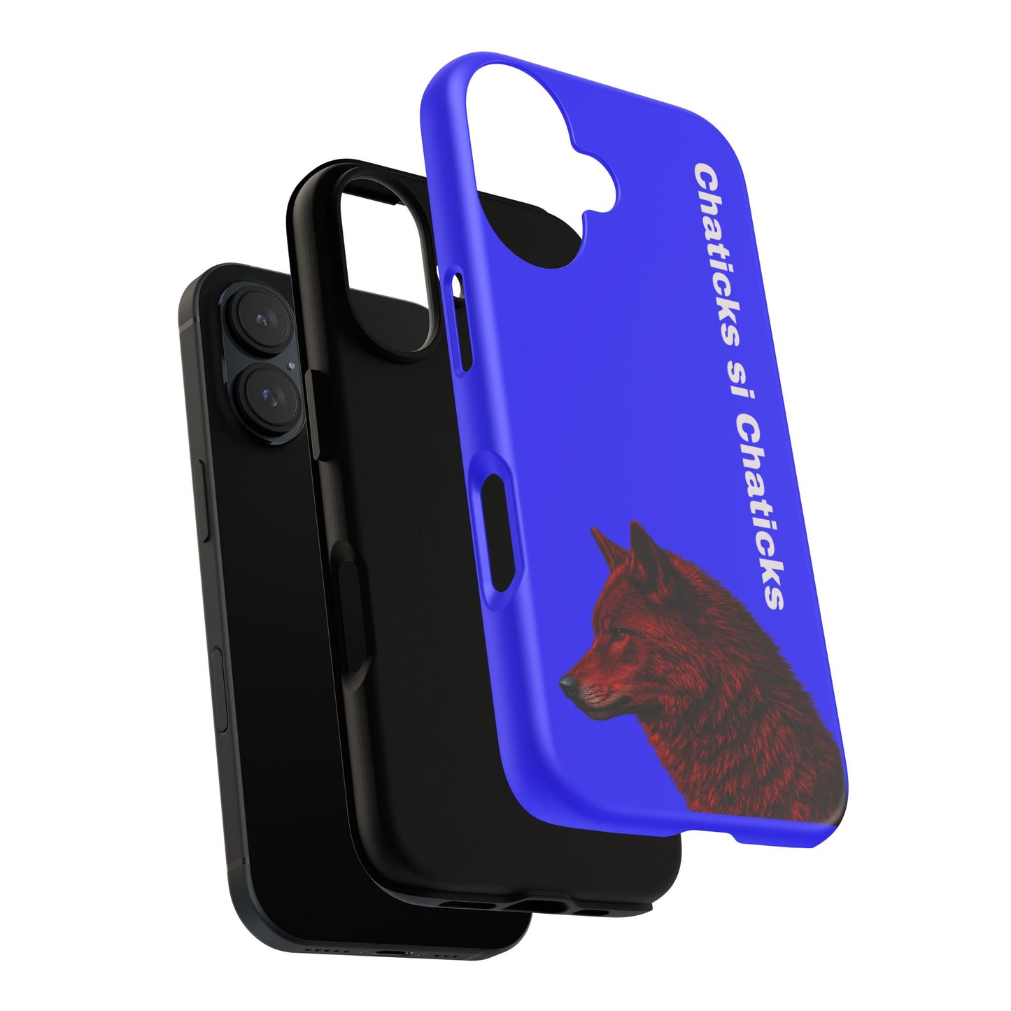 Pawnee Phone Case — Blue 'Chaticks si Chaticks' Wolf Logo Tough Case