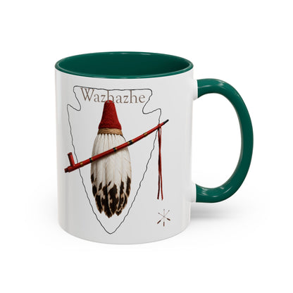Osage Wazhazhe Tribal Feather Mug (11oz & 15oz) — Native-Inspired Coffee Cup