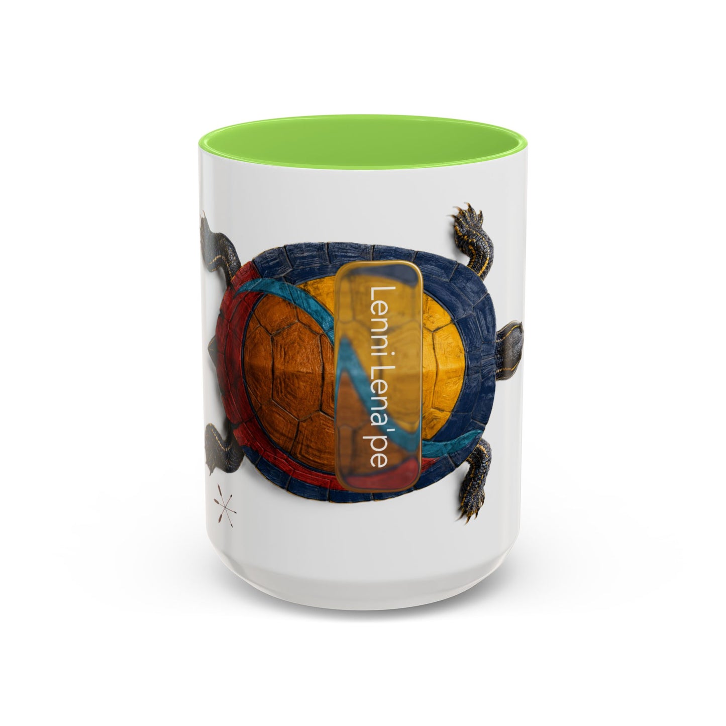 Delaware West Colorful Turtle Coffee Mug — Vibrant Hand-Painted Shell Design (11oz/15oz)