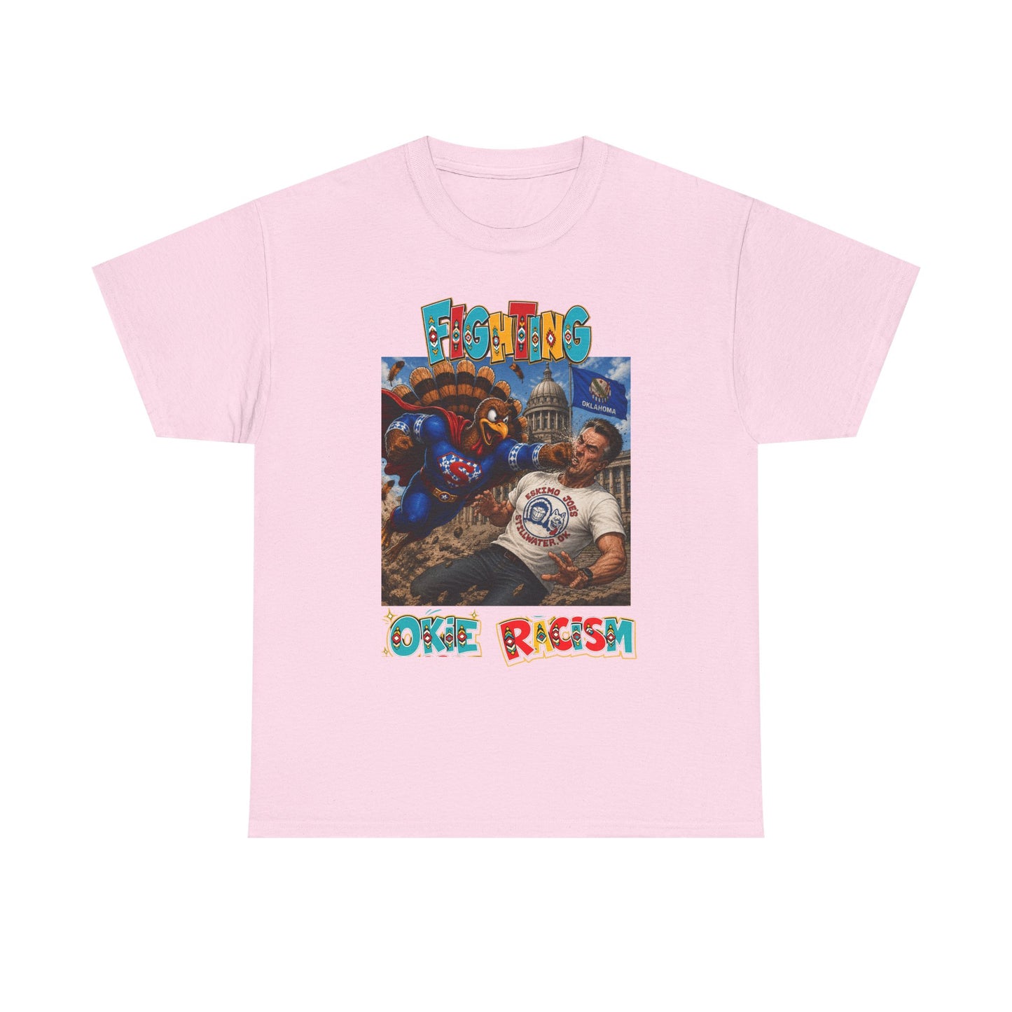 Turkey T-Shirt — Retro Comic 'Stop Racism' Graphic Tee