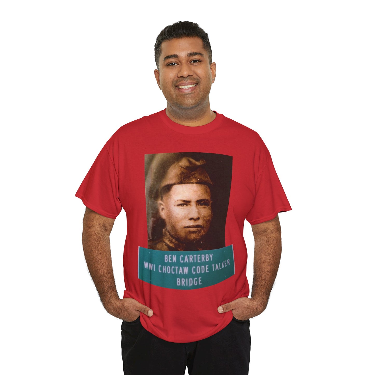 Ben Carterby Choctaw Code Talker T-Shirt — WWII Native American Veteran Tribute